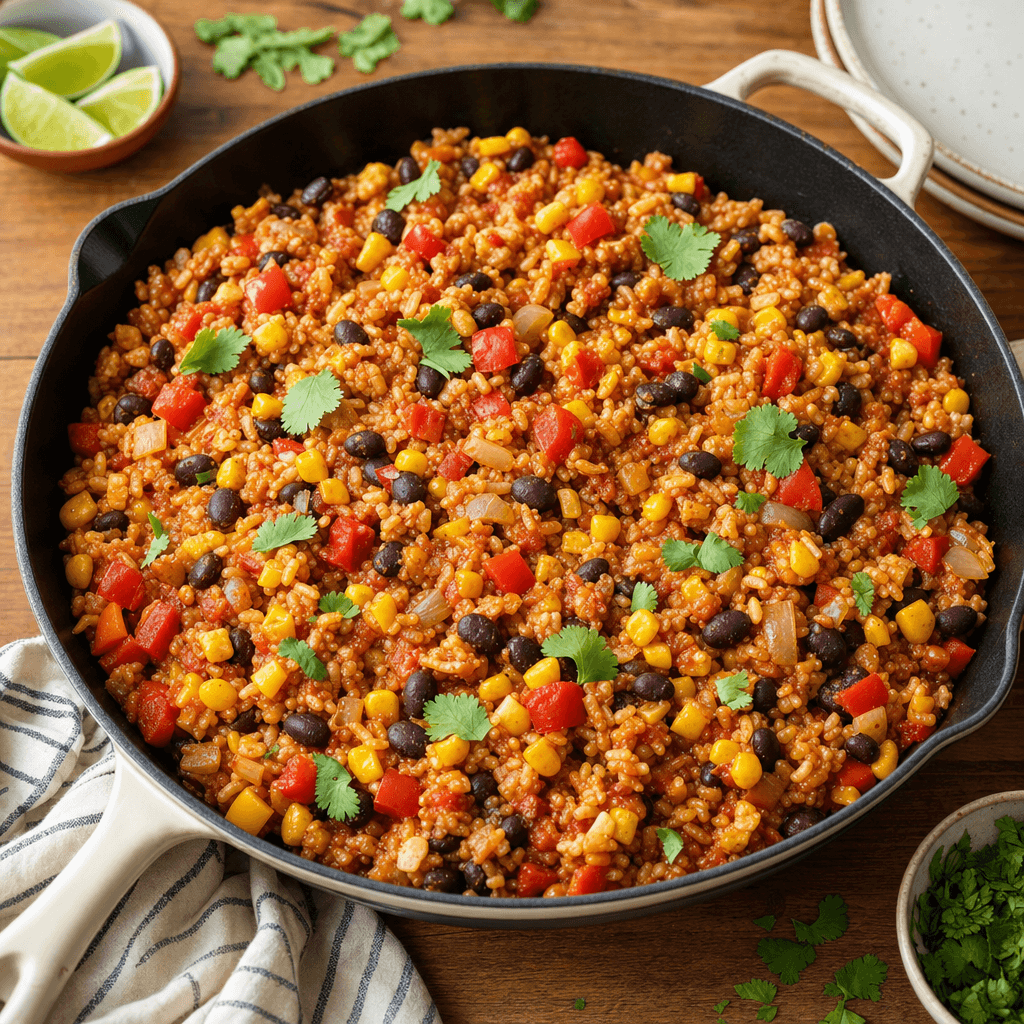 Black Bean Taco Rice Skillet