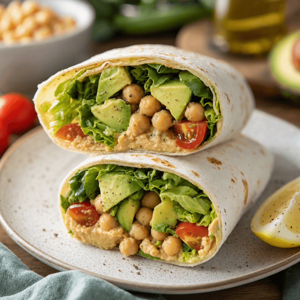 Chickpea Avocado Wraps