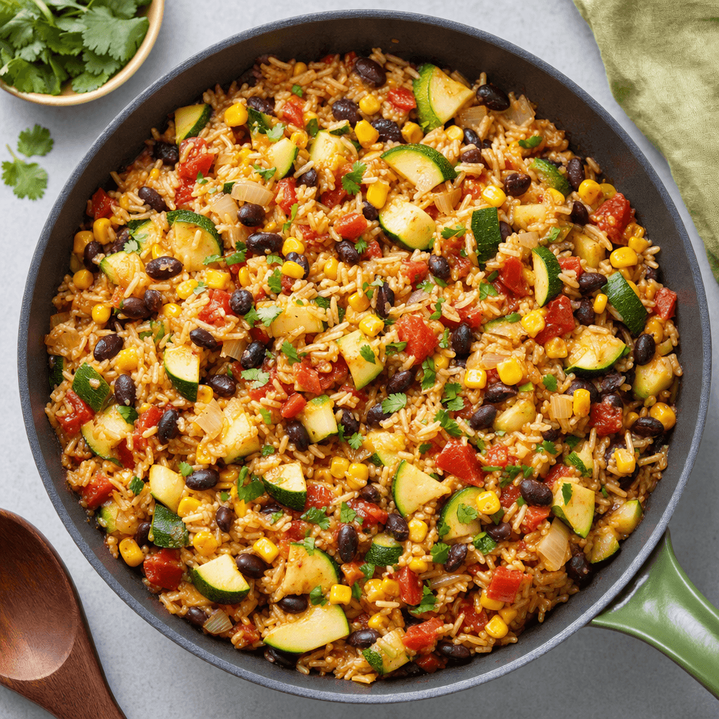 Corn Zucchini Rice Skillet
