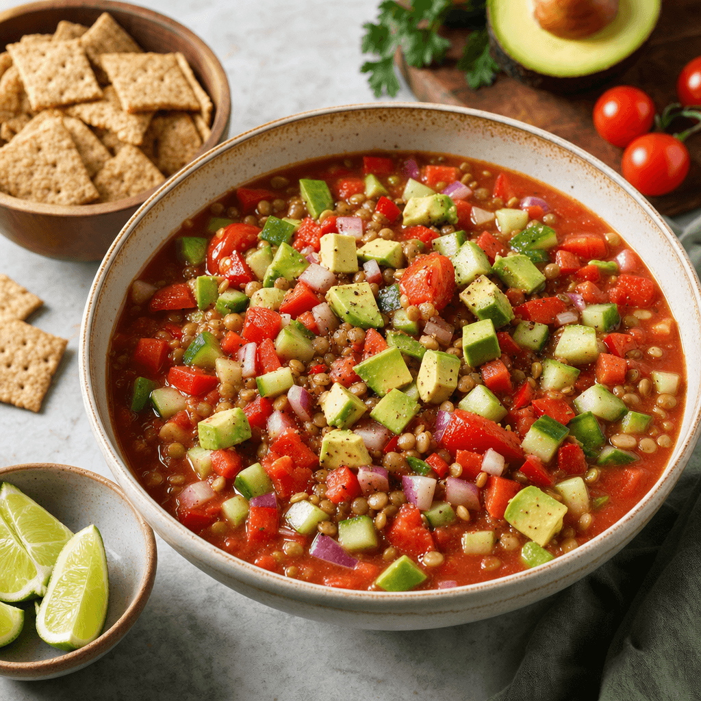 Chunky Lentil Gazpacho