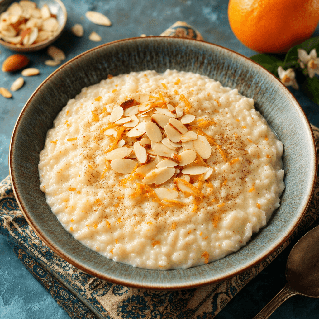 Persian Orange Cardamom Rice Pudding