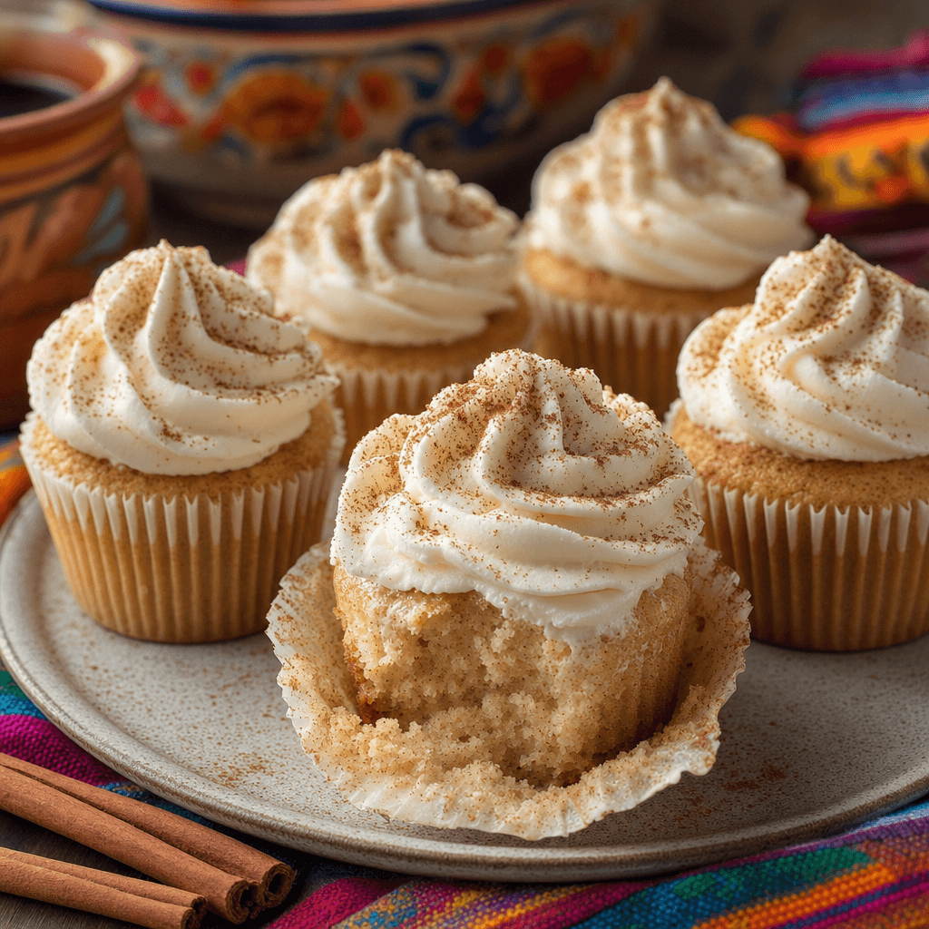 Mexican Cinnamon Tres Leches Cupcakes