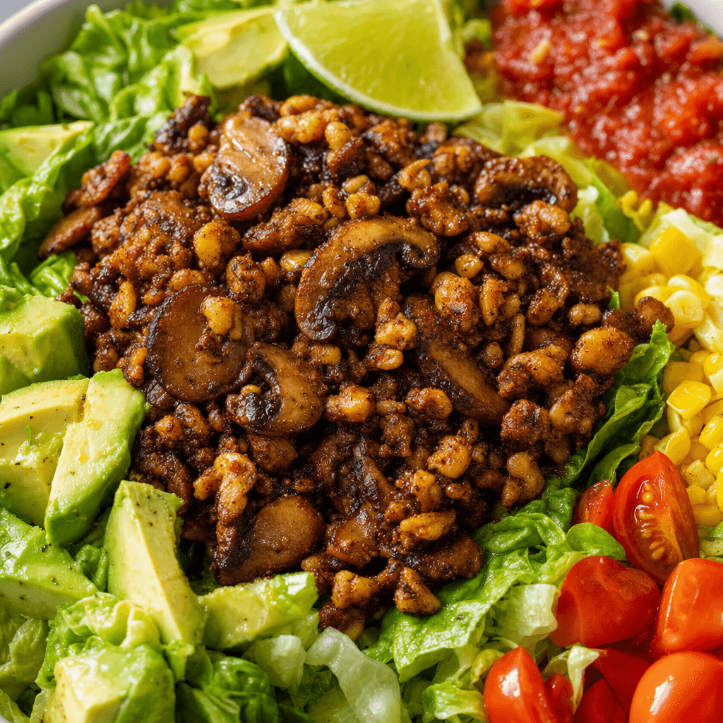 Walnut Mushroom Taco Salad