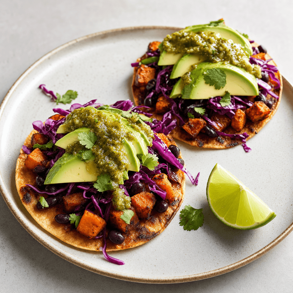 Sweet Potato Black Bean Tostadas