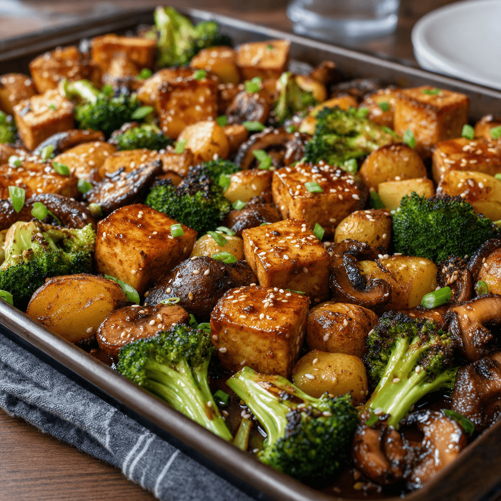 Ginger Tofu Broccoli Potatoes