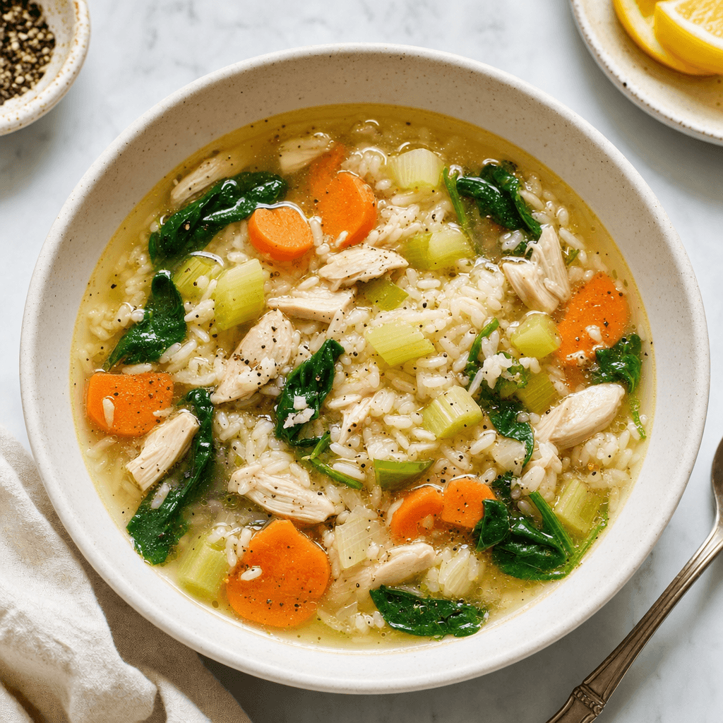 Chicken Rice Vegetable Soup recipe combo