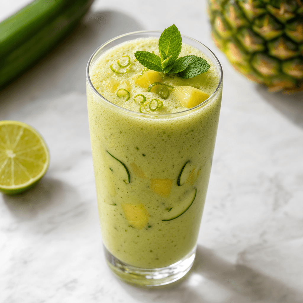 Pineapple Zucchini Lime Smoothie recipe combo