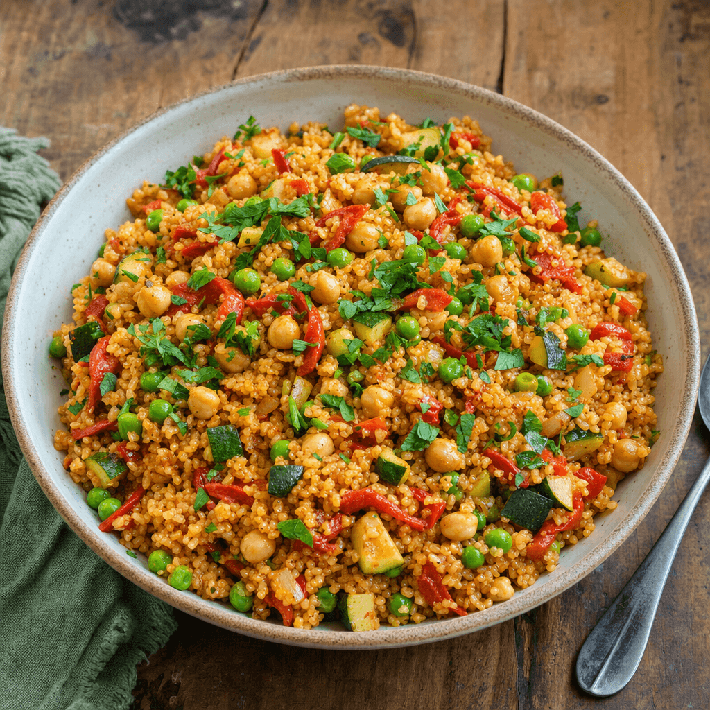 Turkish Chickpea Bulgur Pilaf recipe combo