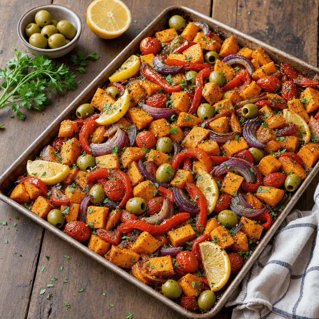 Lemony Sweet Potato Pepper Roast recipe combo