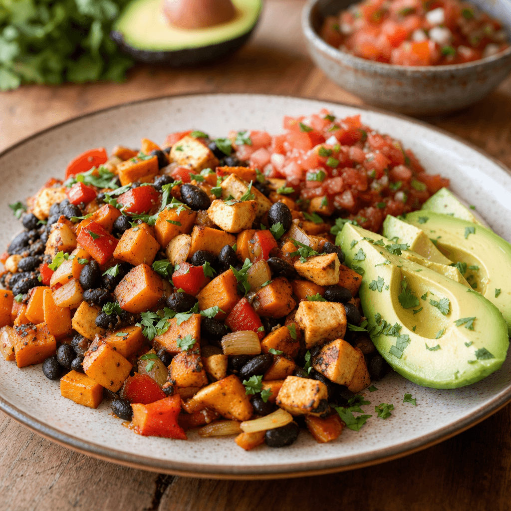 Black Bean Sweet Potato Breakfast Hash recipe combo