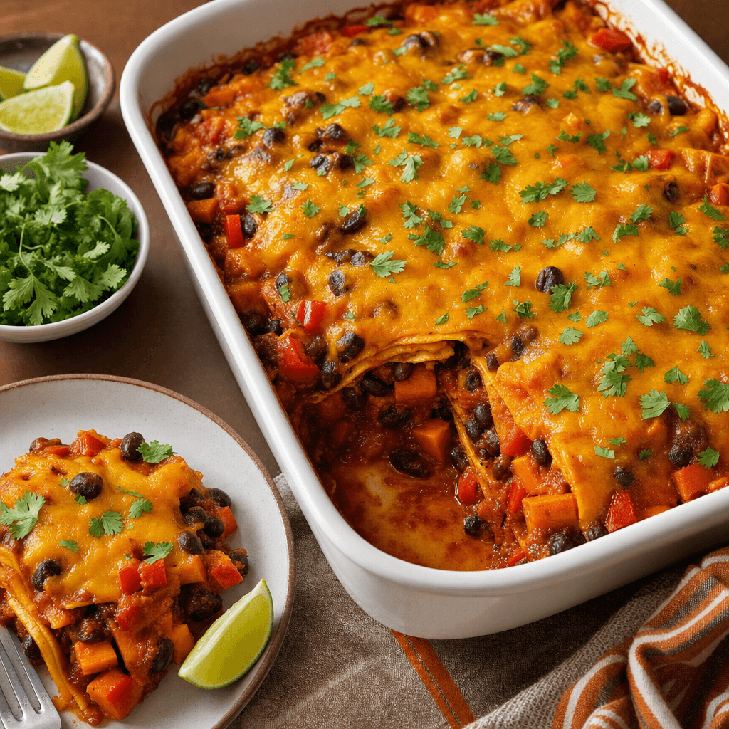 Black Bean Sweet Potato Enchilada Bake recipe combo