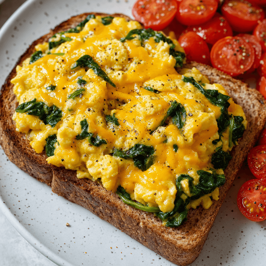 Spinach Cheddar Egg Toast recipe combo