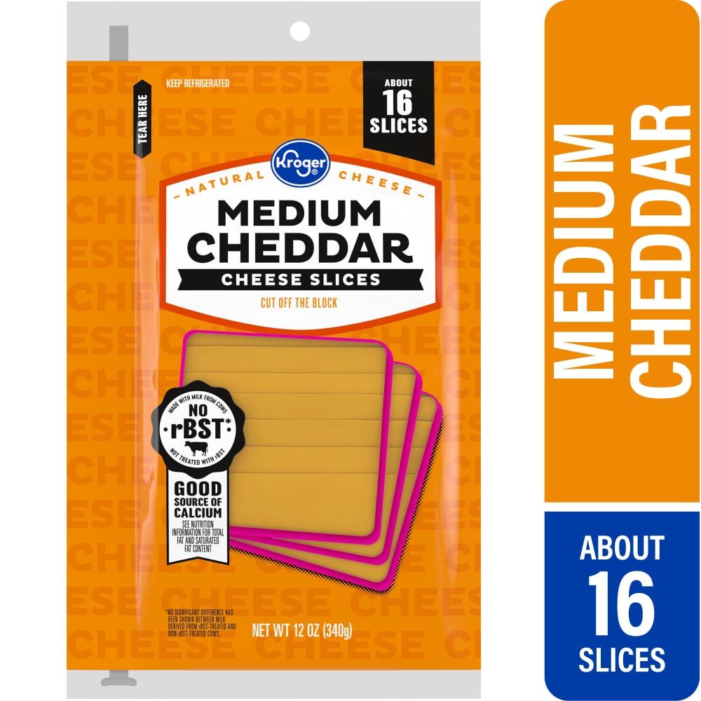 Kroger® Medium Cheddar Sliced Cheese