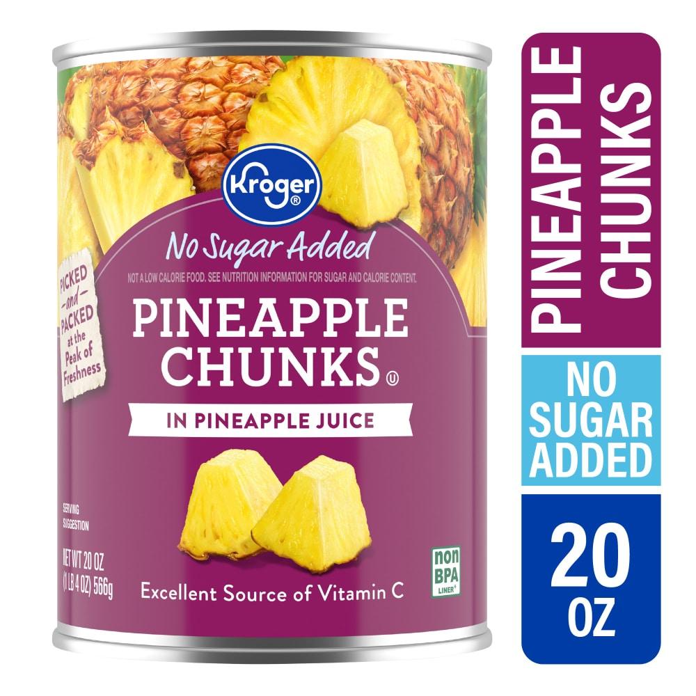 Kroger® Canned Pineapple Chunks No Sugar Added in Pineapple Juice