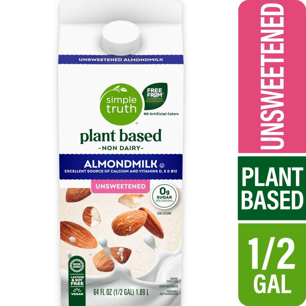 Simple Truth® Plant Based Non Dairy Unsweetened Almondmilk Half Gallon