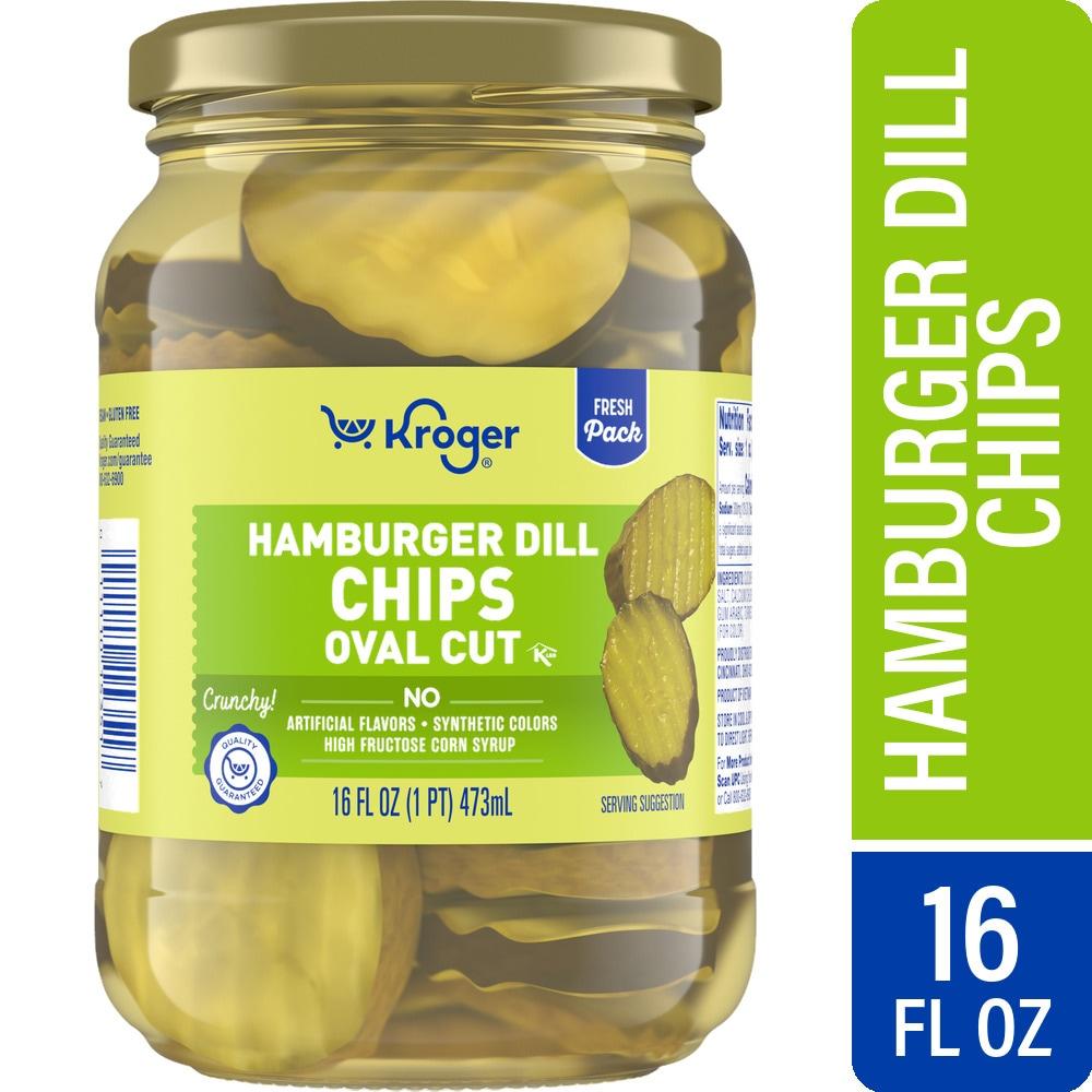 Kroger® Oval Cut Hamburger Dill Pickle Chips