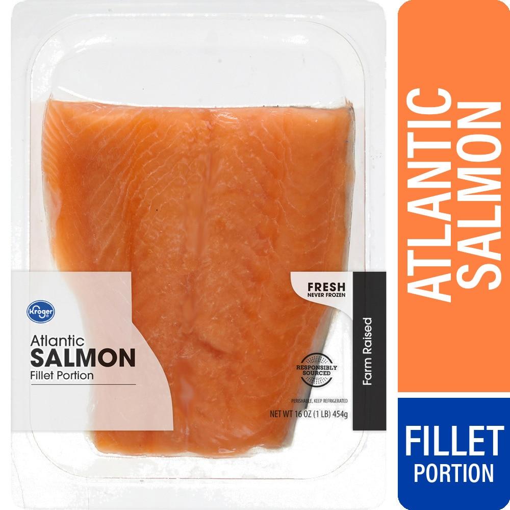 Kroger® Fresh Farm Raised Atlantic Salmon Fillet Portion