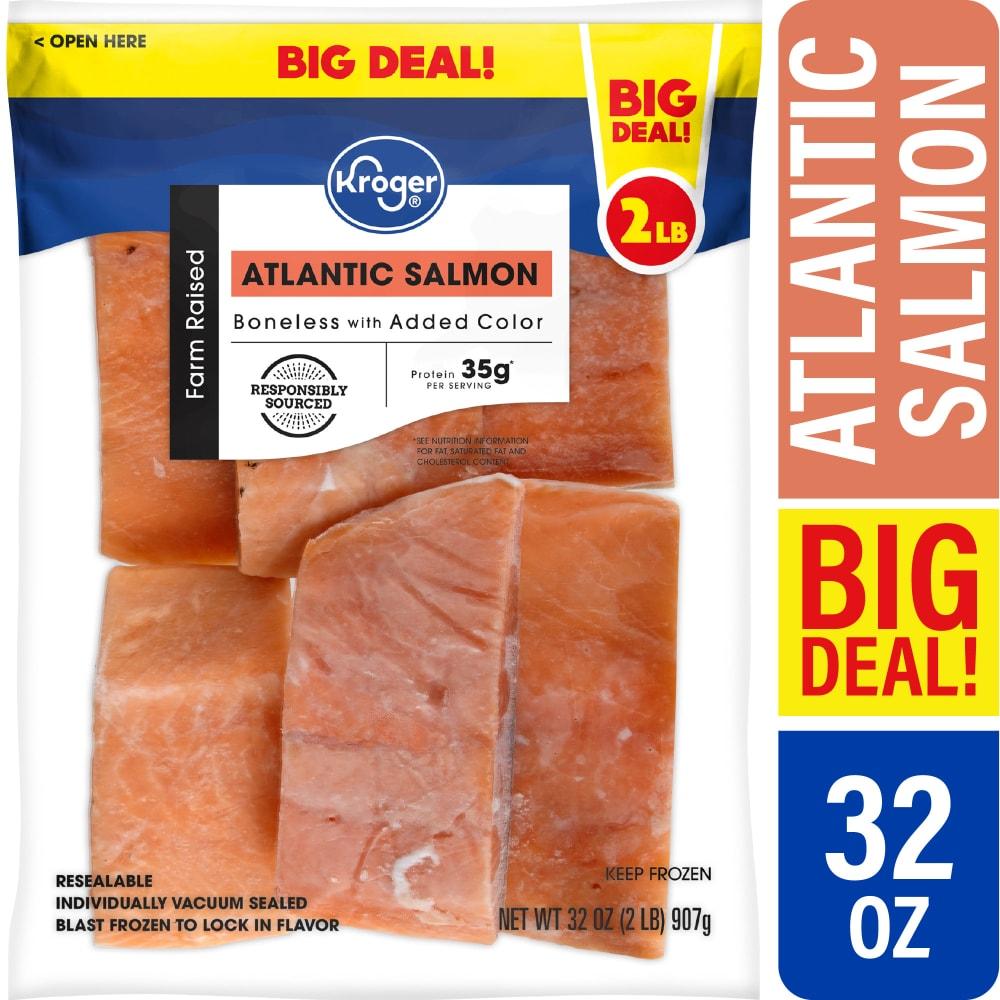 Kroger® Farm Raised Atlantic Salmon Portions Frozen BIG DEAL!