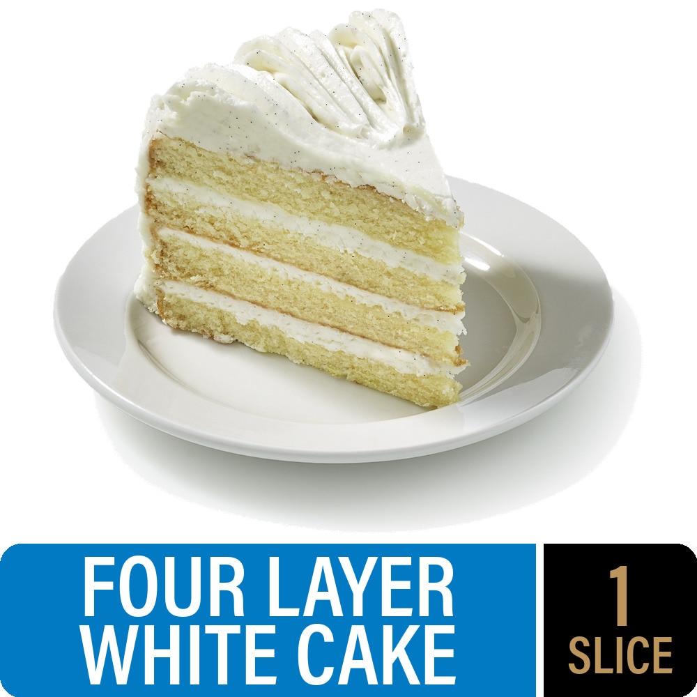 Private Selection® 4 Layer Vanilla Bean White Cake Slice