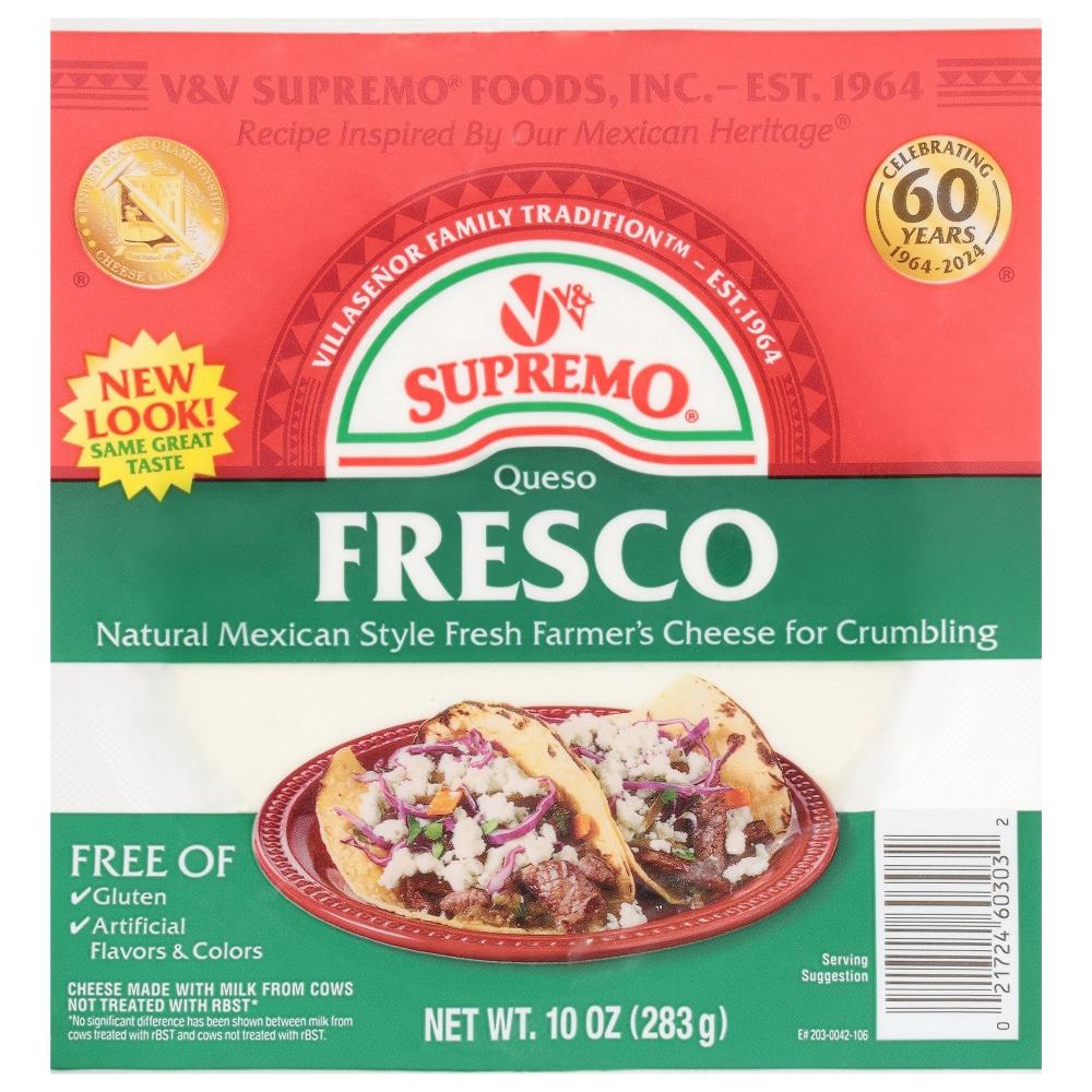 V&V Supremo® Queso Fresco Mexican Crumbling Cheese