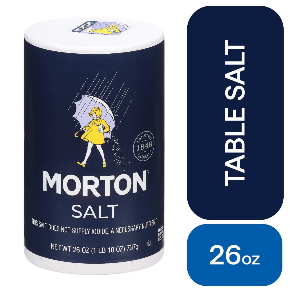Morton Plain Table Salt, Non-Iodized Salt, 26 oz