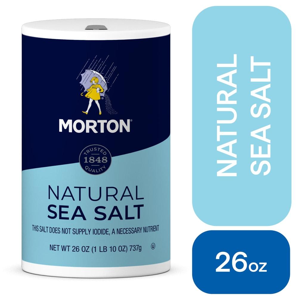 Morton® Natural Sea Salt 26 oz. Round Can