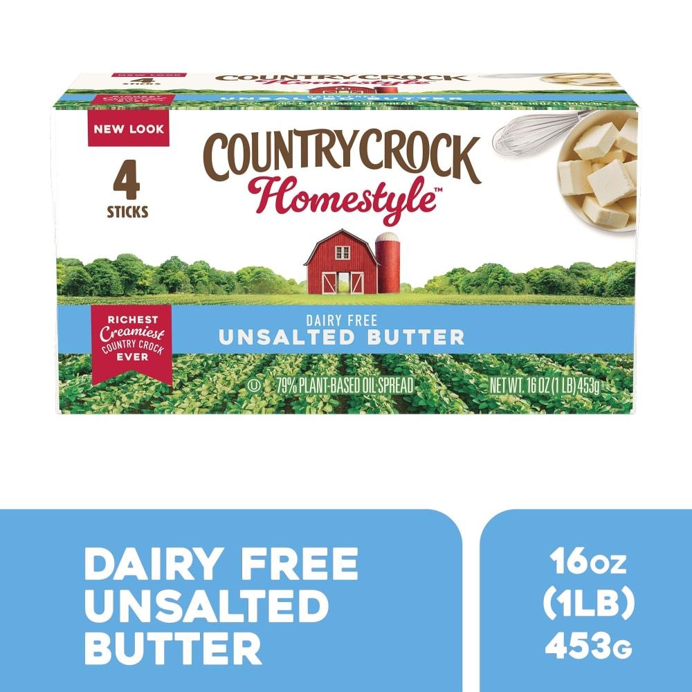 Country Crock Homestyle Dairy Free Plant-Based Unsalted Butter Sticks