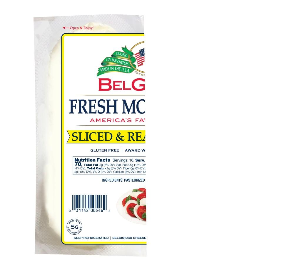 BelGioioso Sliced Log Fresh Mozzarella Cheese 2 - 8 oz Packages