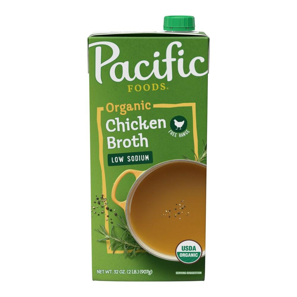 Pacific Foods Low Sodium Organic Free Range Chicken Broth 32 oz Carton