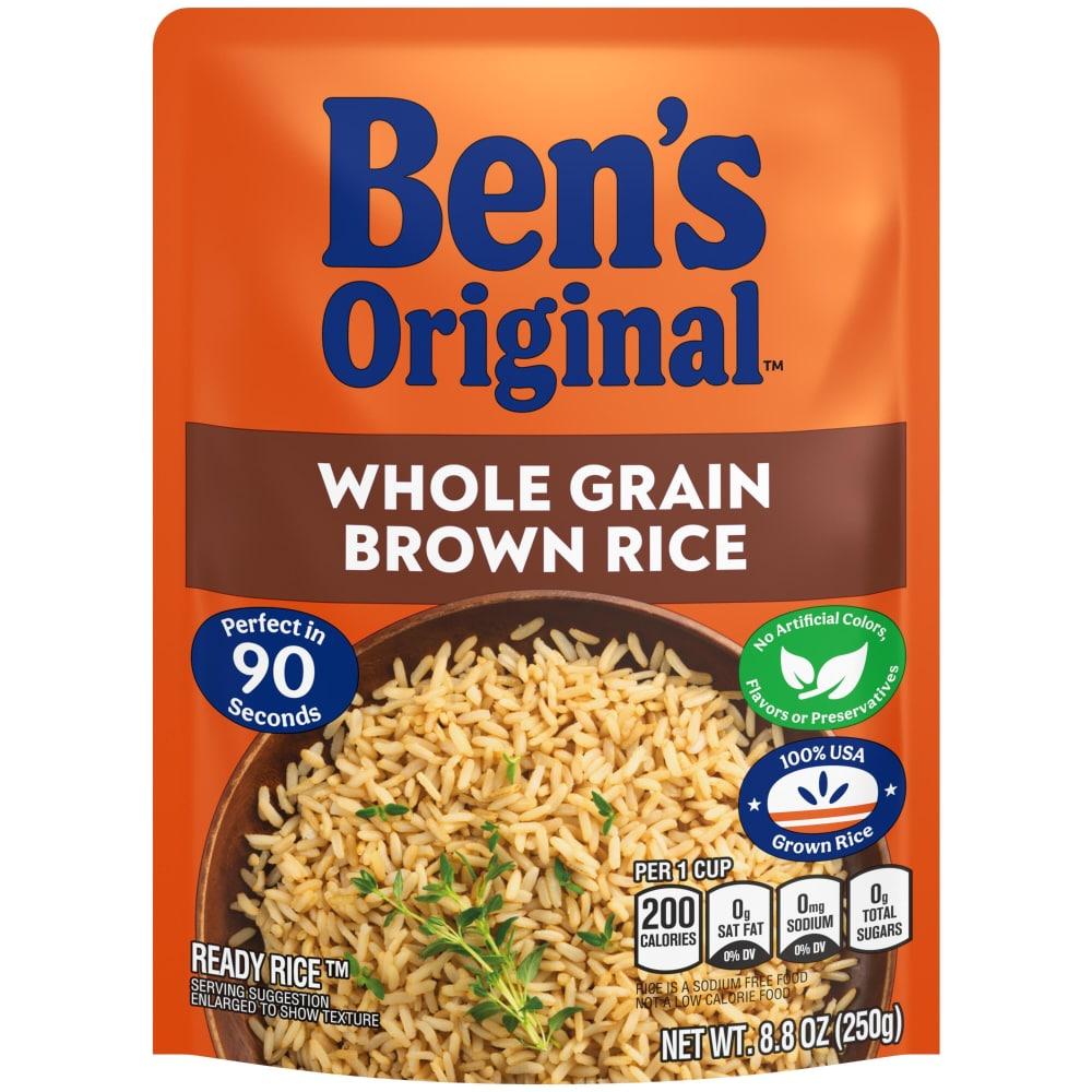 Ben's Original Ready Rice Whole Grain Brown Rice, Easy Dinner Side, 8.8 oz Pouch
