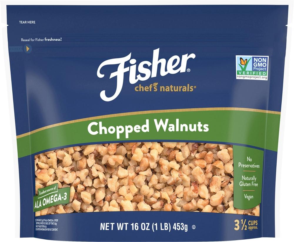 Fisher California Grown Unsalted Chopped Walnuts