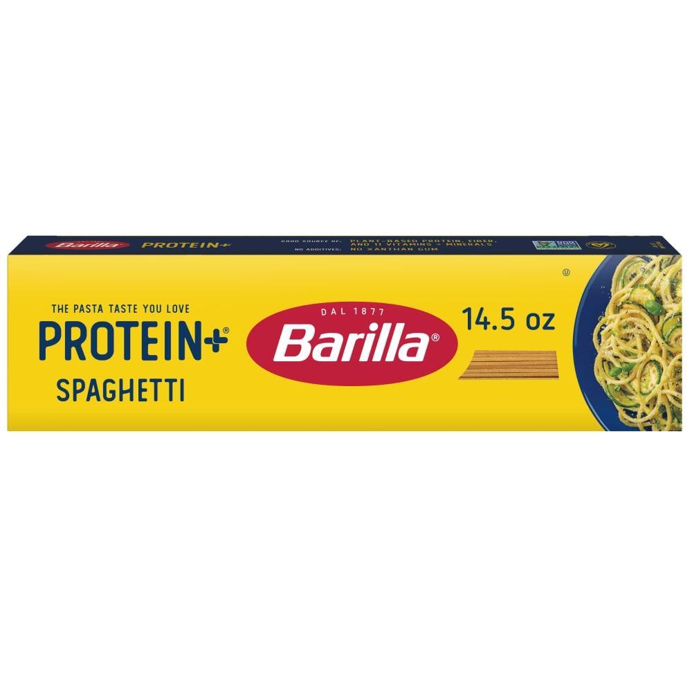Barilla Protein+ (Plus) Spaghetti Pasta Non-GMO and Kosher Certified Plant Based Protein Pasta