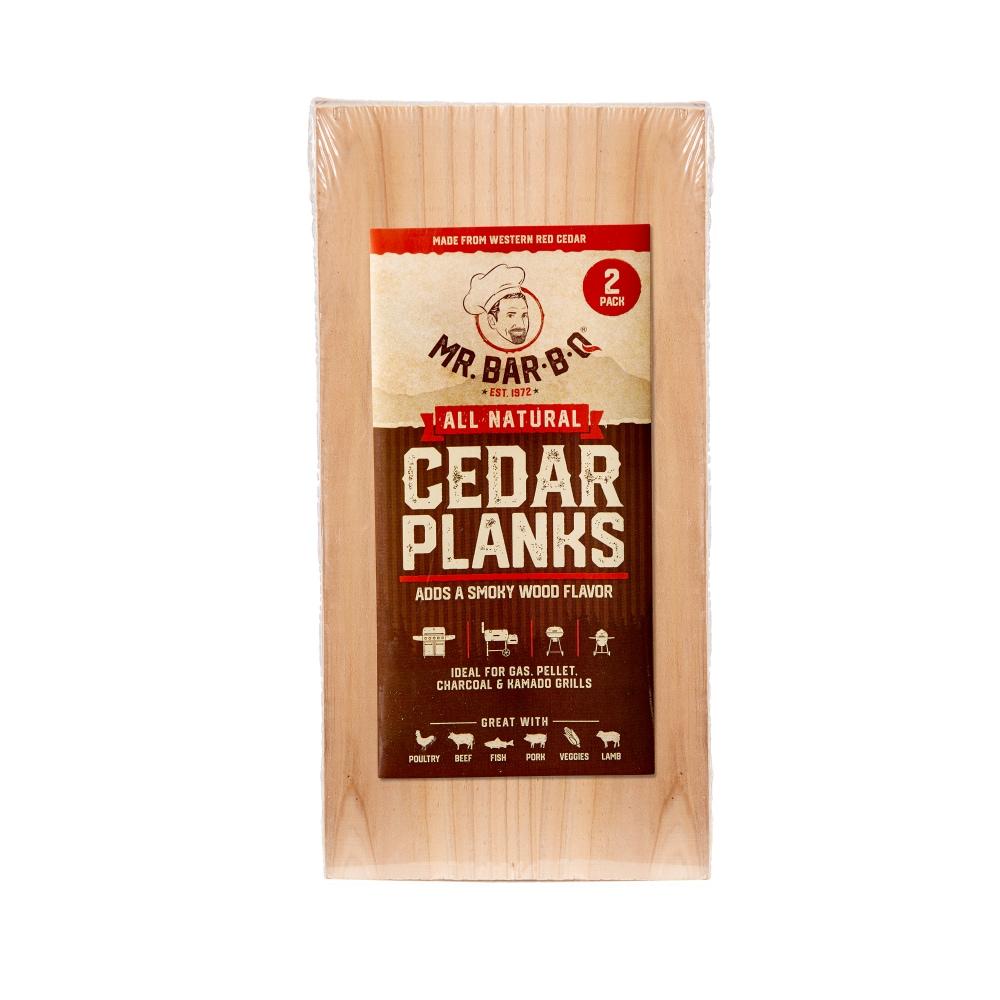 Mr. Bar-B-Q Natural Cedar Planks Grilling Wood Planks 2 Pack 05020Y