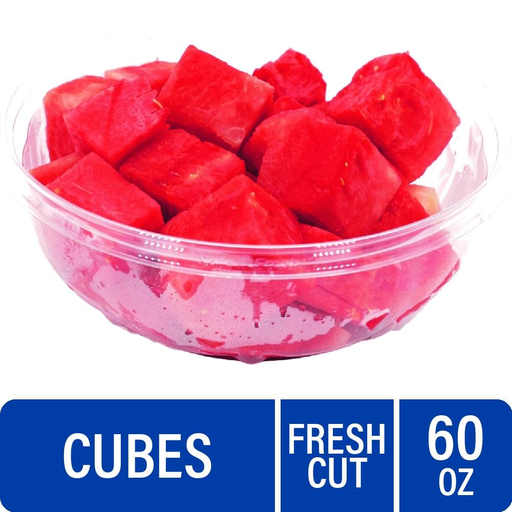 Seedless Watermelon Cubes Fresh Cut In Store Daily