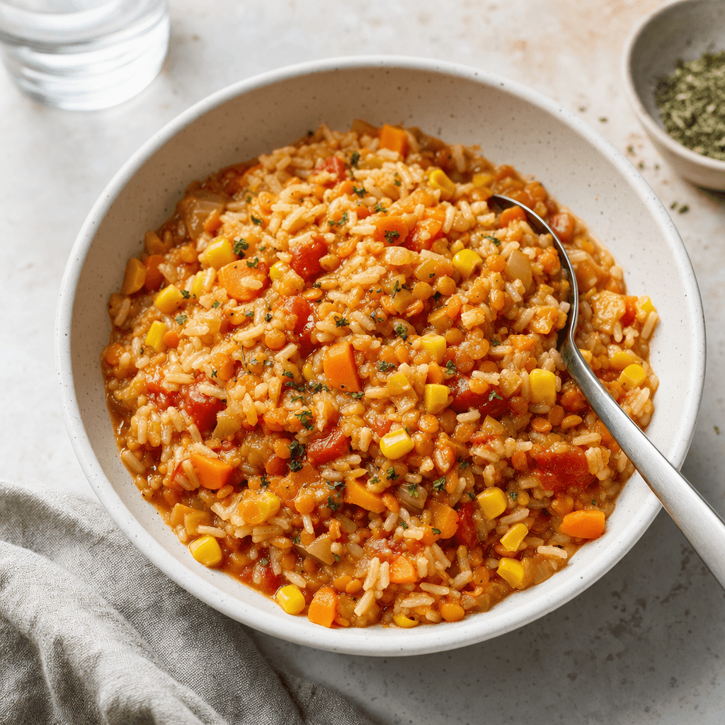 Mild Lentil Rice Pot
