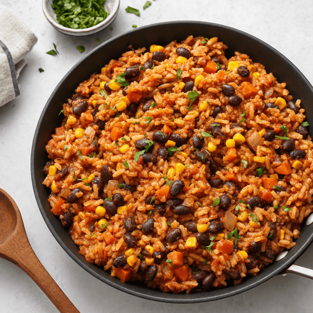 Bean and Corn Rice Skillet
