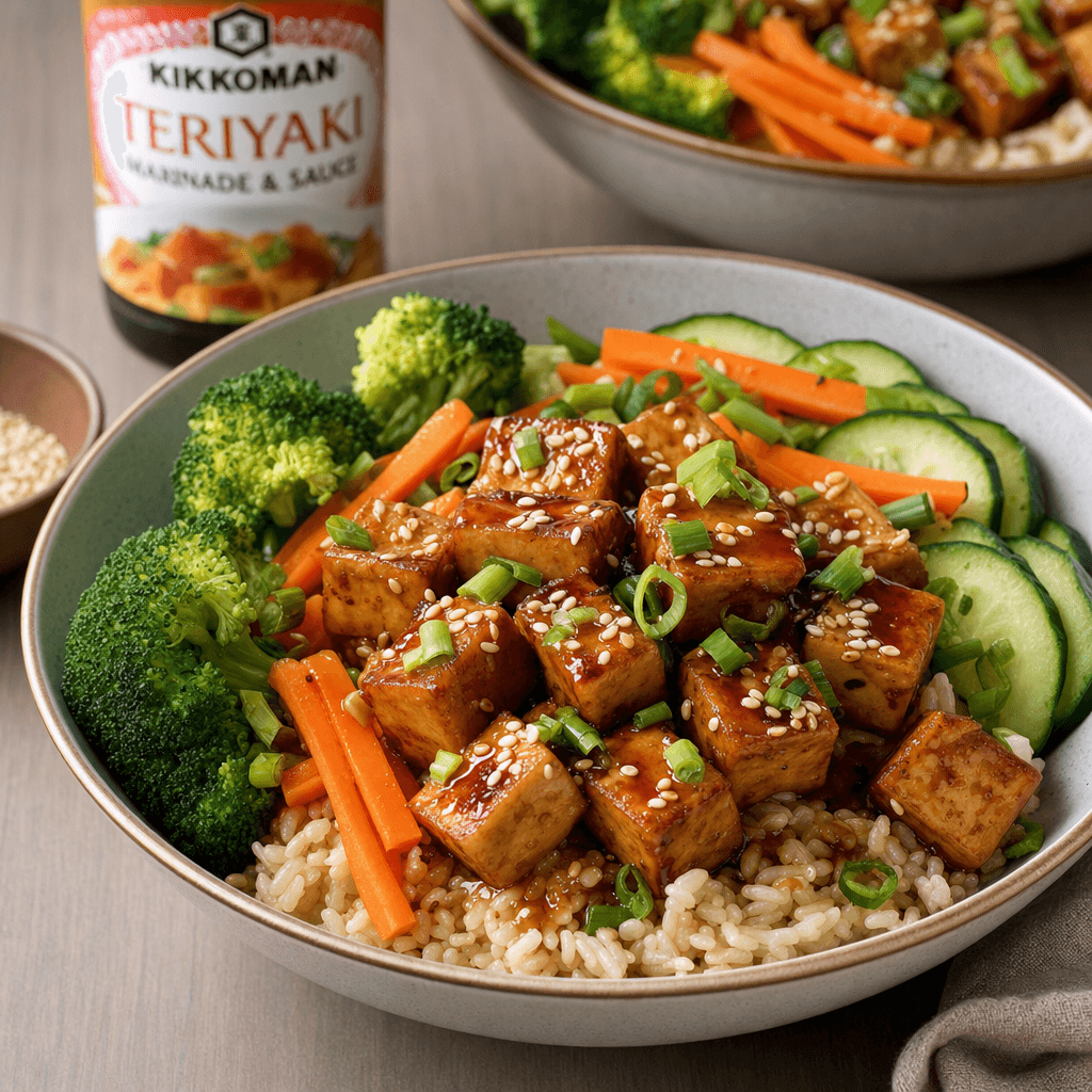 Teriyaki Tofu Brown Rice Lunch Bowls