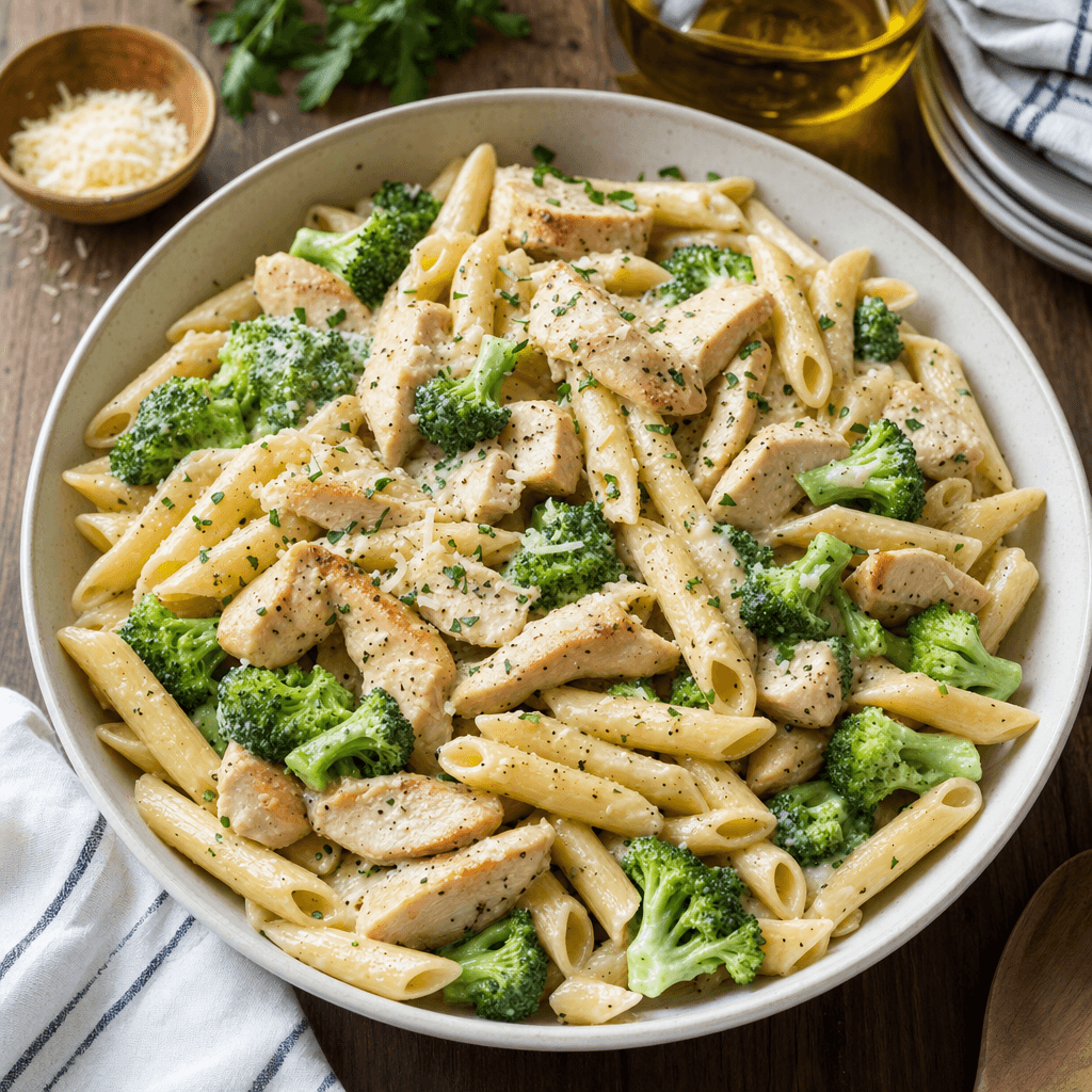 Creamy Chicken Broccoli Pasta recipe combo