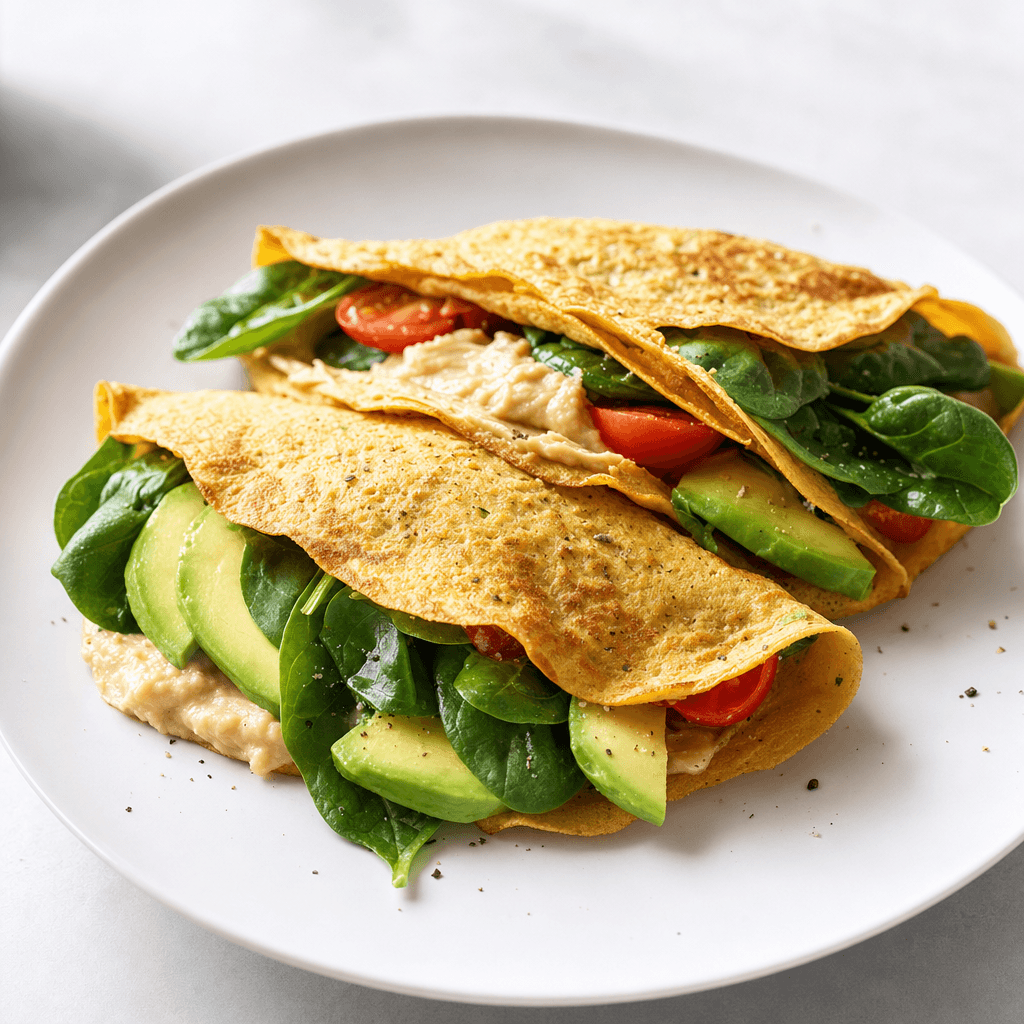 Chickpea Spinach Breakfast Crepes recipe combo