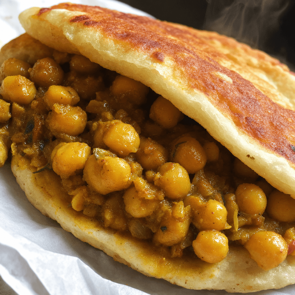Doubles with Curried Channa recipe combo