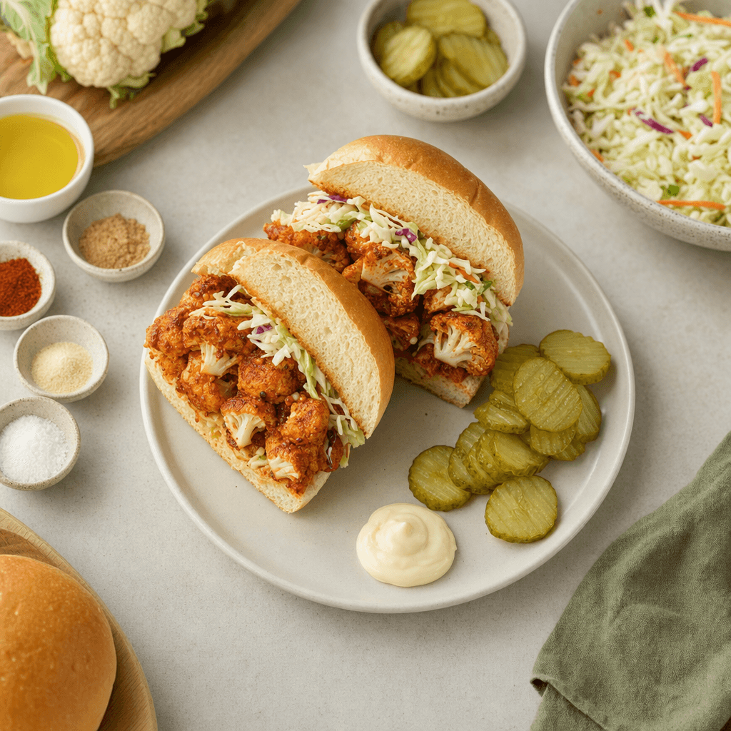 Nashville Hot Cauliflower Sandwiches