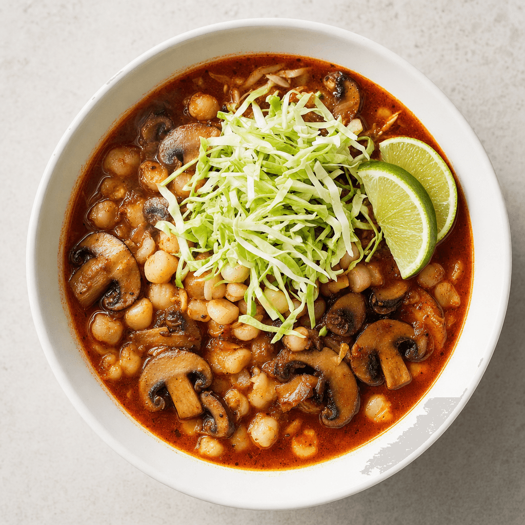 Mexican-Inspired Mushroom Pozole Rojo