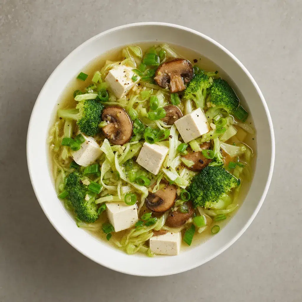 Korean-Inspired Broccoli Mushroom Tofu Soup recipe combo