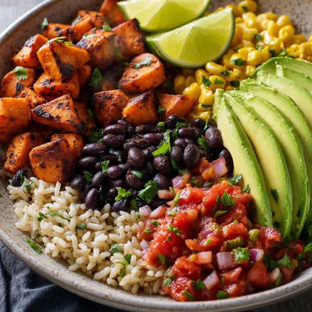 Smoky Black Bean Sweet Potato Burrito Bowls recipe combo