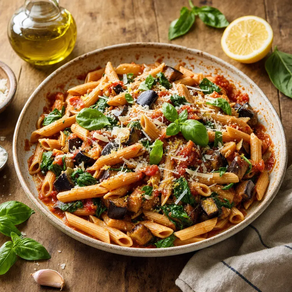 Eggplant Pasta with Parmesan recipe combo