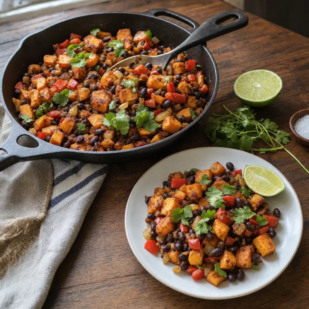 Southwest Black Bean-Sweet Potato Hash