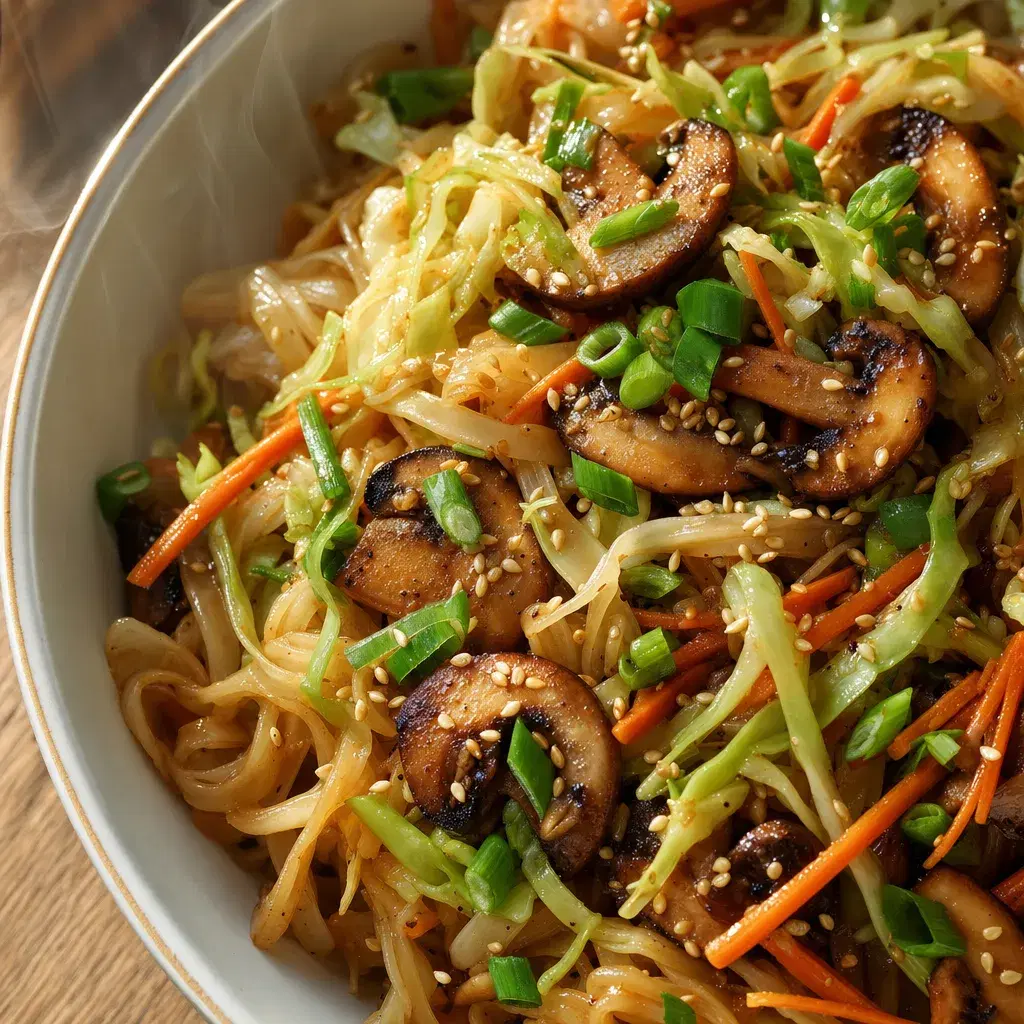 Sesame Cabbage Mushroom Noodle Bowl recipe combo