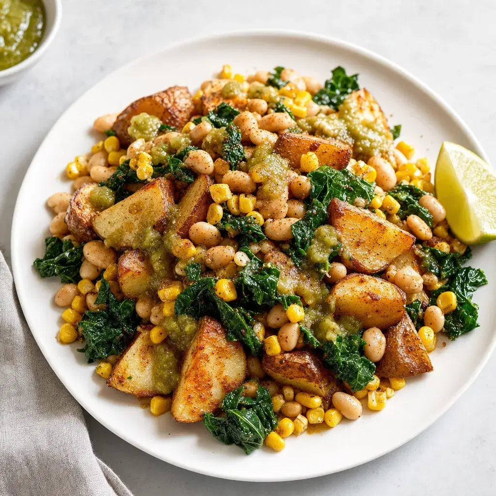 Salsa Verde Bean Corn Pan recipe combo