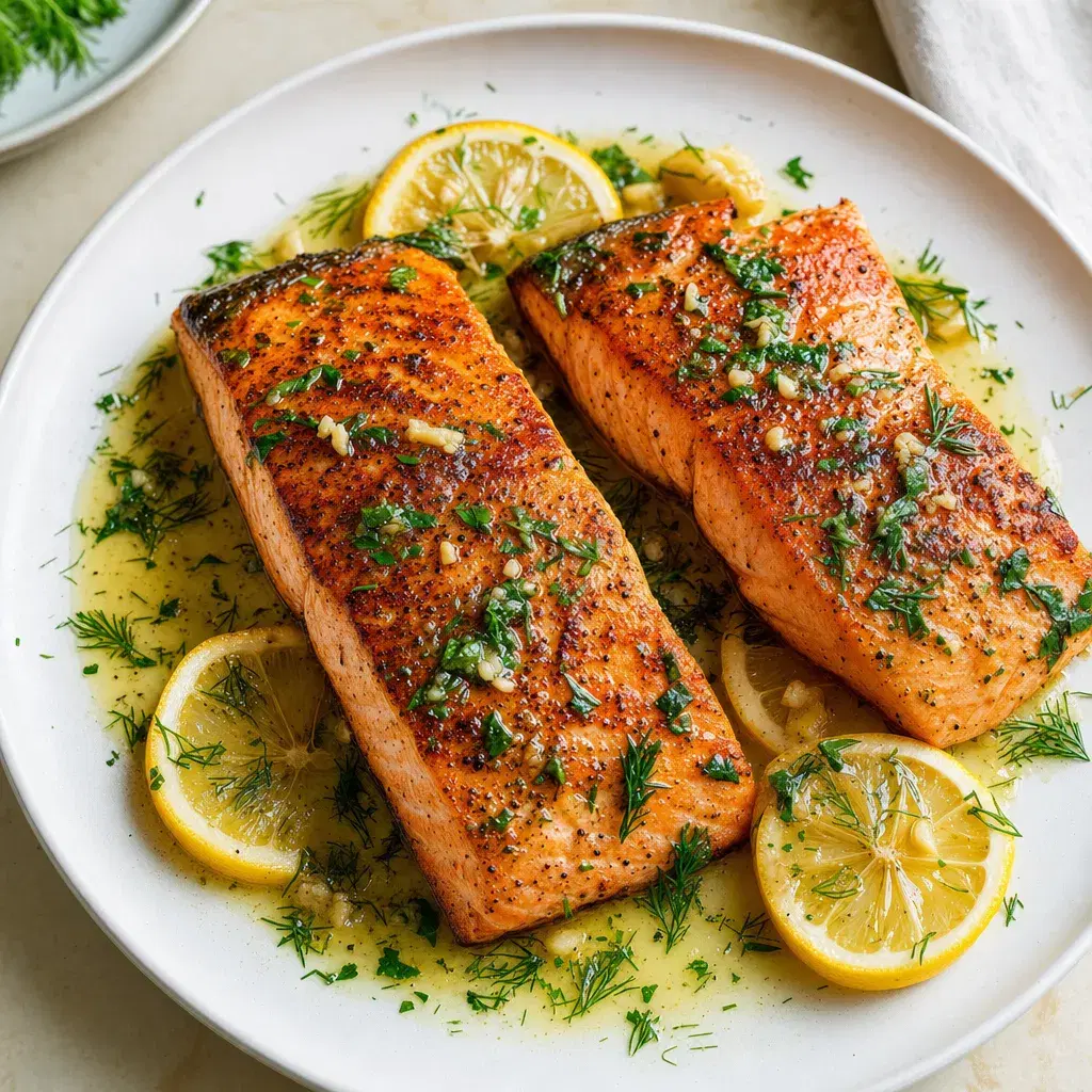Pan-Seared Lemon Herb Salmon recipe combo