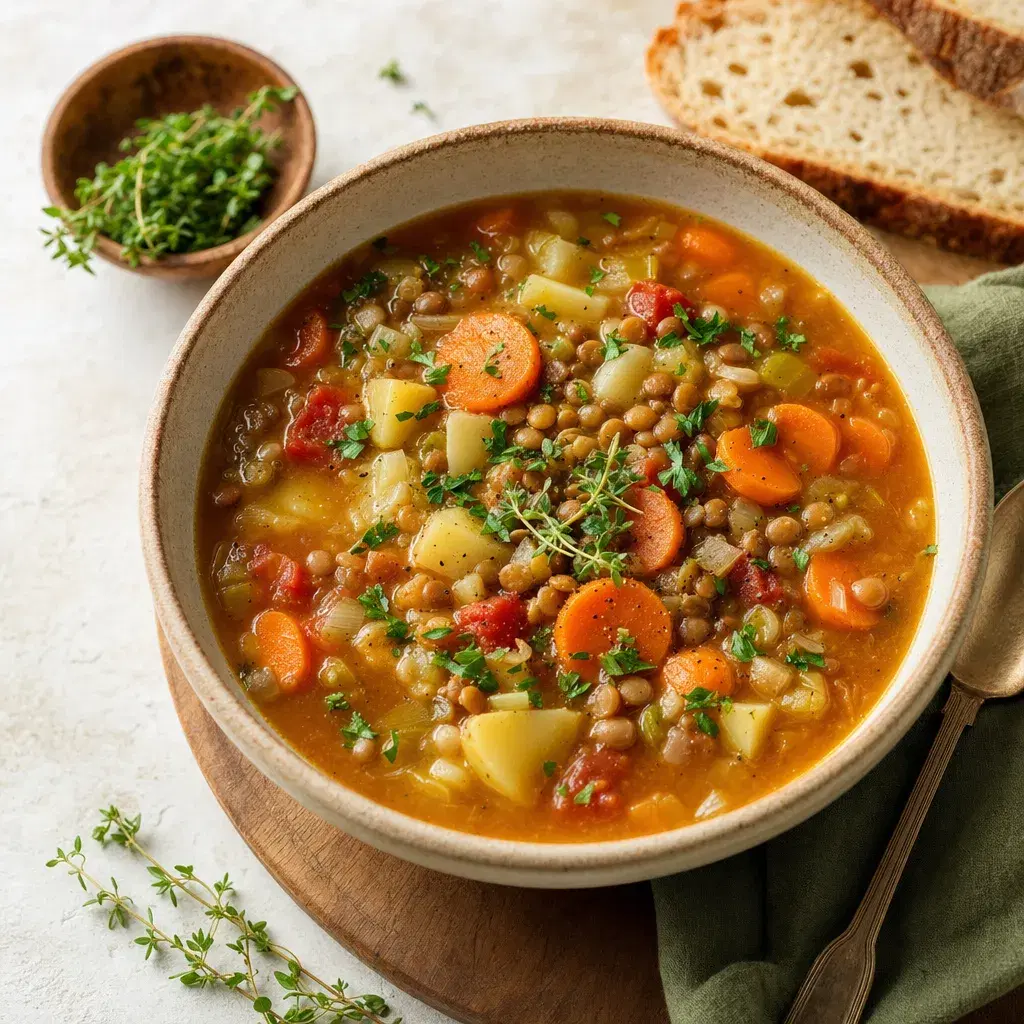 Carrot Lentil Garden Soup recipe combo